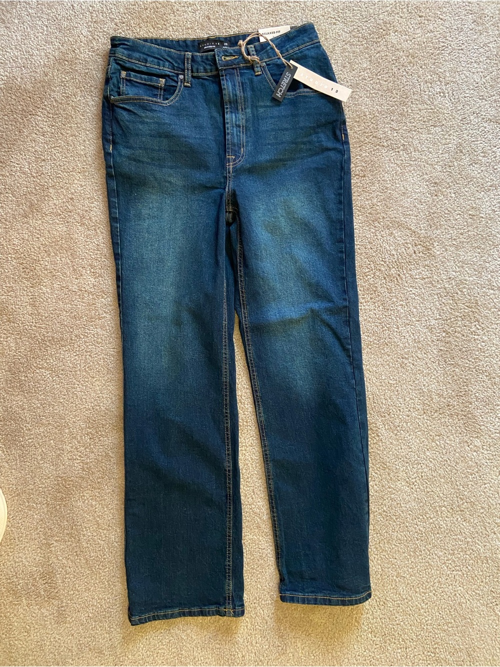 Juniors Dark Blue Straight Leg Jeans with Tags sz 9